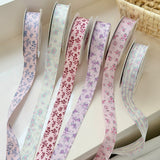 Load image into Gallery viewer, Double-Sided Floral Print Florist Ribbon (2.5cmx10Yd)