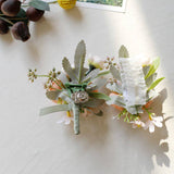 Load image into Gallery viewer, Peony &amp; White Blooms Wedding Boutonniere