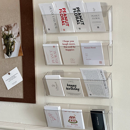 Acrylic Wall-Mounted Booklet Organizer Rack