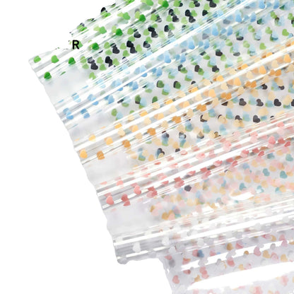 20pcs Heart Pattern Clear Cellophane Wrap (58x58cm)