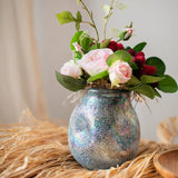 Load image into Gallery viewer, Iridescent Textured Glass Flower Vase