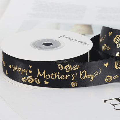 Happy Mother's Day Floral Ribbon (2.5cmx20Yd)