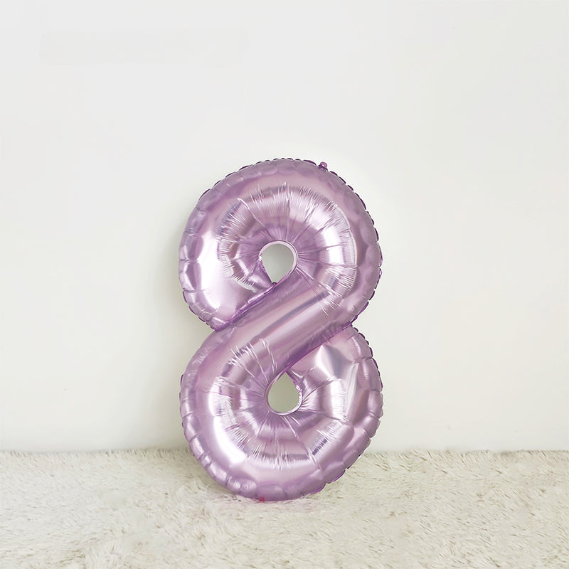 32 Inch Light Purple Crystal Number Balloon