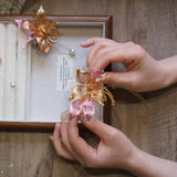 Load image into Gallery viewer, Rose Gold Woven Wire Wrist Corsage Boutonniere Set