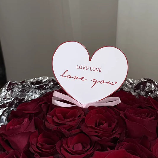 10pcs LOVE YOU Floral Picks for Valentine’s Day