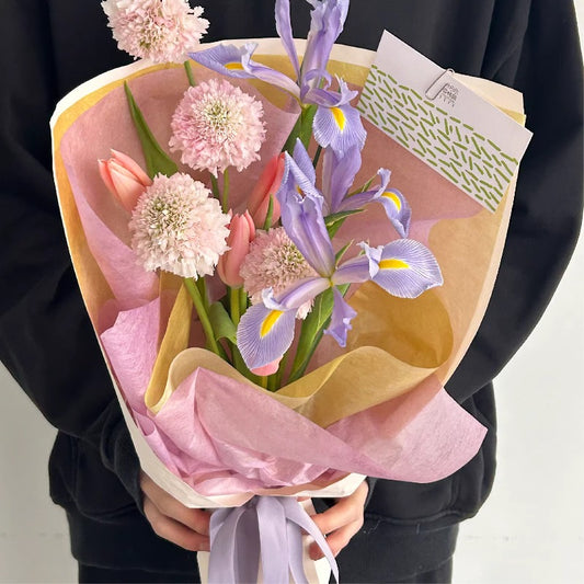 Watercolor Splash Flower Tissue Paper (58cmx5Yd)