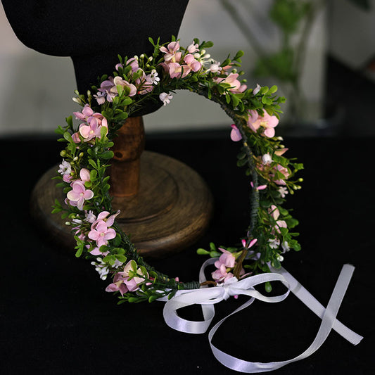 Pink Flowers Bridal Headpiece