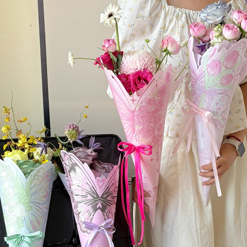 10pcs Butterfly Whisper Floral Wrapper (28x52cm)