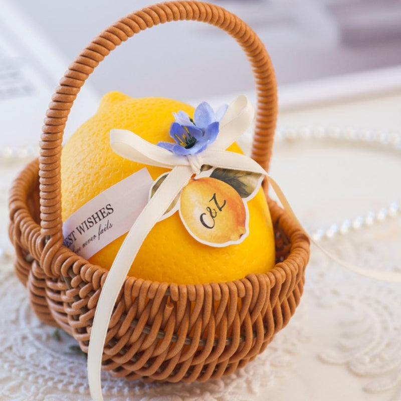 Lemon Favor Box with Mini Basket
