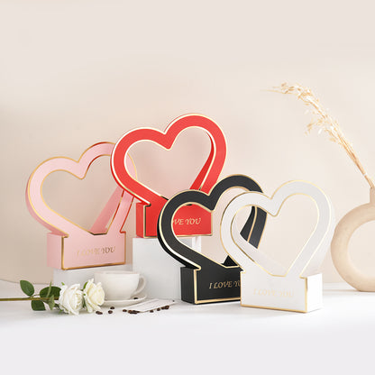 Heart-Shaped Hollow Flower Arrangement Box Pack 5