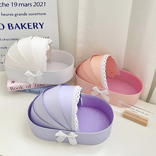Cradle Shaped Floral Gift Wrapping Box