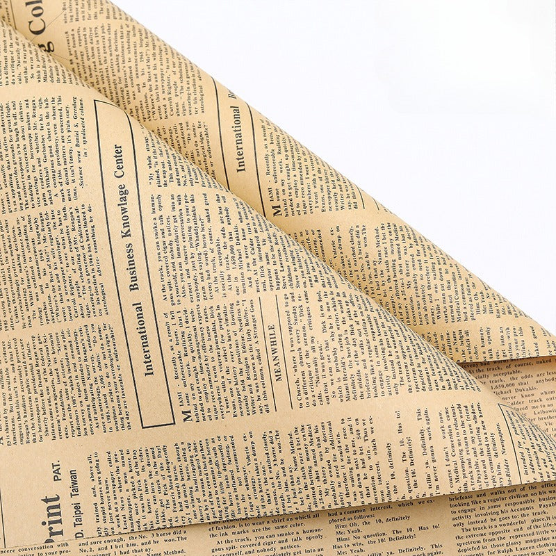 Vintage Newspaper Bouquet Paper Pack 40 (20" x 28")