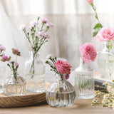 Load image into Gallery viewer, Set of 10 Clear Mini Glass Bud Vases