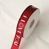 Load image into Gallery viewer, I LOVE YOU Polyester Satin Ribbon (25mmx50Yd)