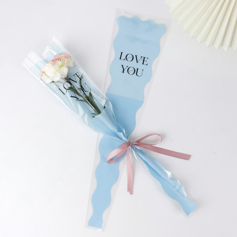 Scalloped Single Stem Flower Sleeves Pack 100