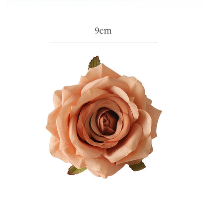 9cm Artificial Silk Rose Flower Heads Pack 10