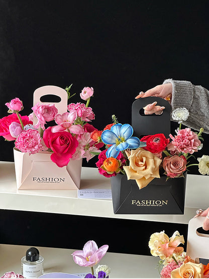 8pcs Foldable Floral Gift Box with Handle