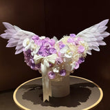 Load image into Gallery viewer, Kinetic White Angel Wings for Floral Arrangements