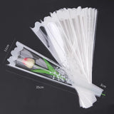 Load image into Gallery viewer, 100pcs Stripe Heart Single Flower Sleeves Bags