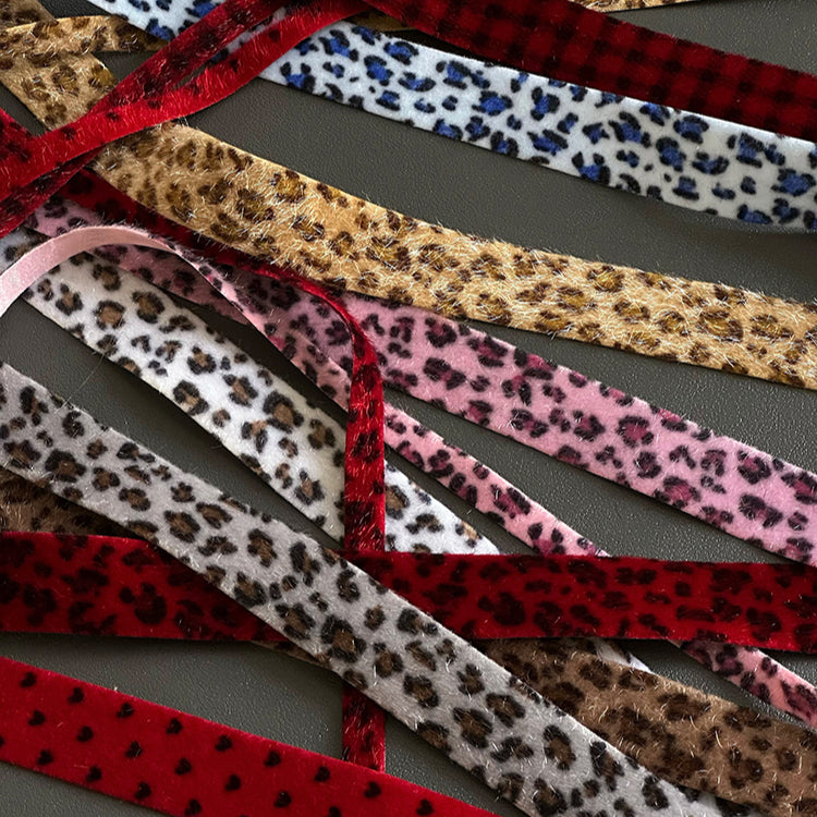 Leopard Print Plush Ribbon (2.5cmx10Yd)
