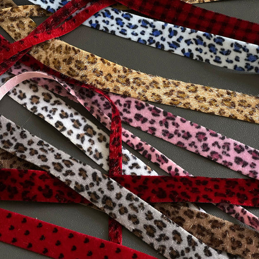 Leopard Print Plush Ribbon (2.5cmx10Yd)