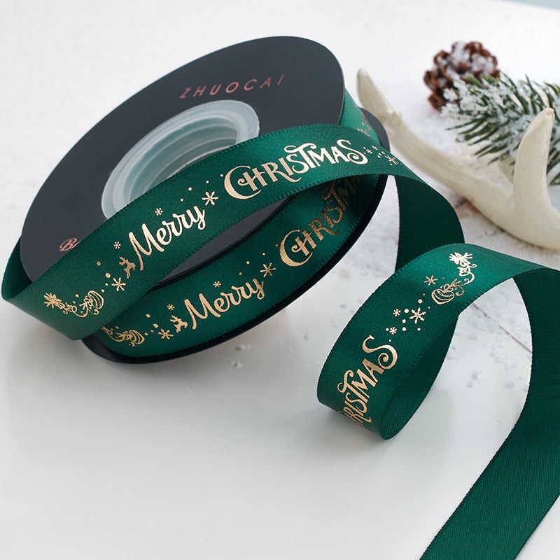 24 Yards Christmas Satin Ribbon for Crafts