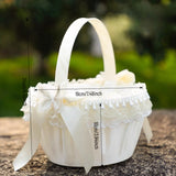 Load image into Gallery viewer, Delicate Flower Girl Basket for Weddings