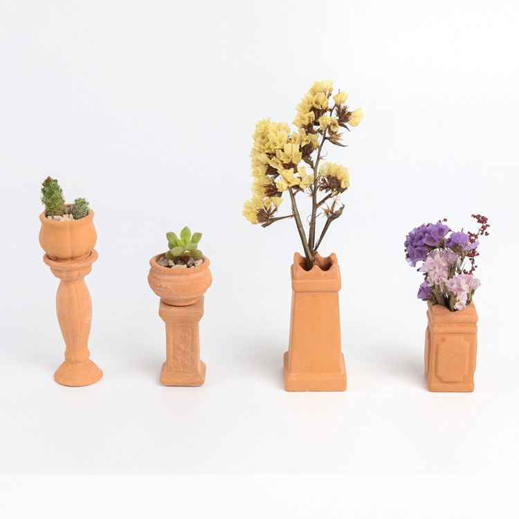 succulent pots mini Set of 6 Tiny Terracotta Succulent Pots – Floral Supplies Store