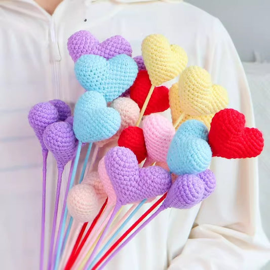 Crochet Heart Pick for Valentine's Day