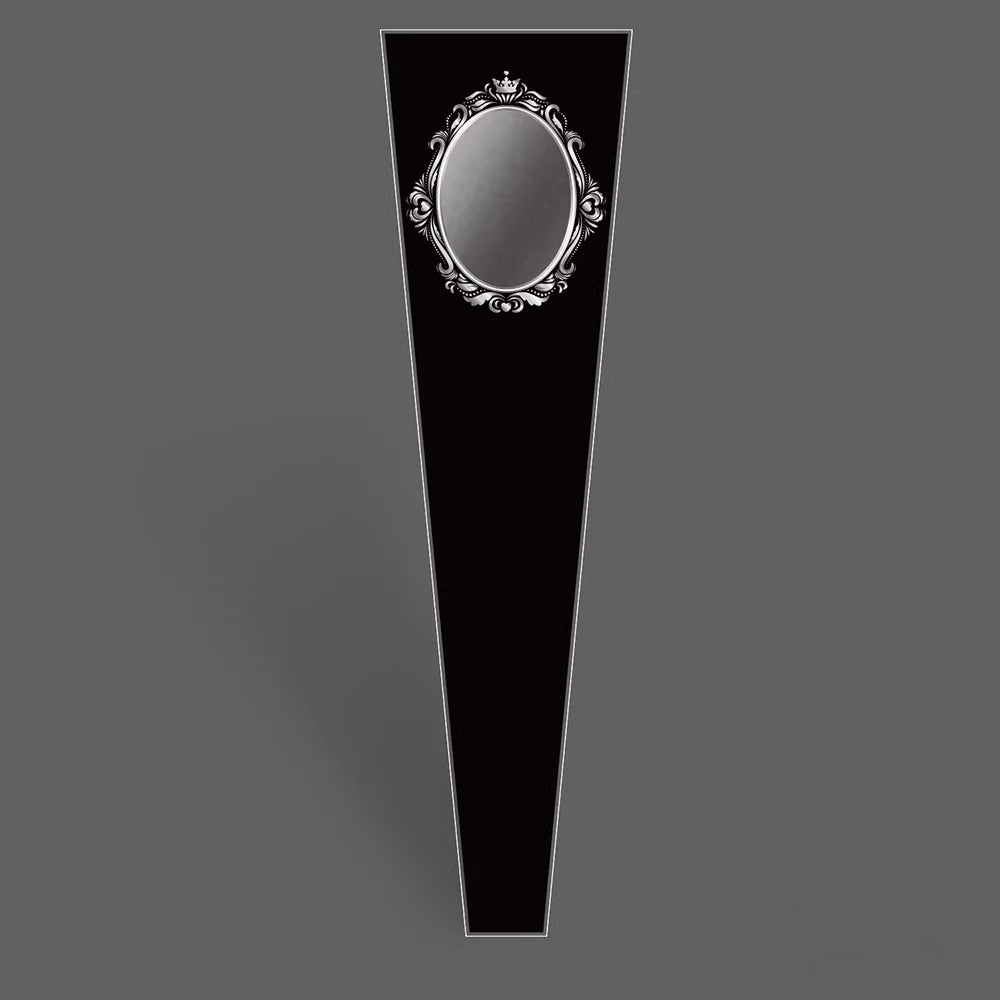 Emballages pour rose unique avec fenêtre miroir argentée, lot de 100
