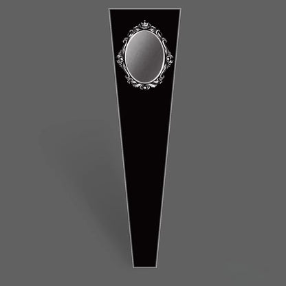 Emballages pour rose unique avec fenêtre miroir argentée, lot de 100
