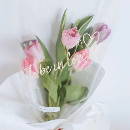 40pcs Valentine's Day Clear Cellophane Wrap (60x60cm)