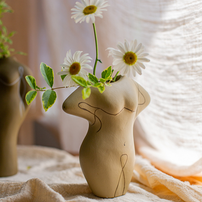 Minimalist Female Body Ceramic Vase