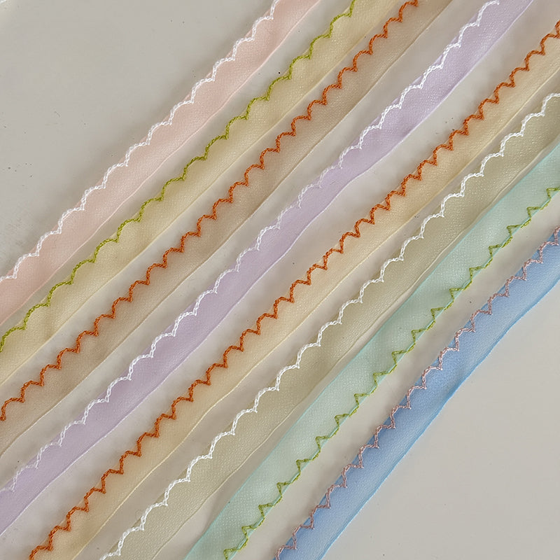 Wave-edge Sheer Ribbon (1cmx10Yd)