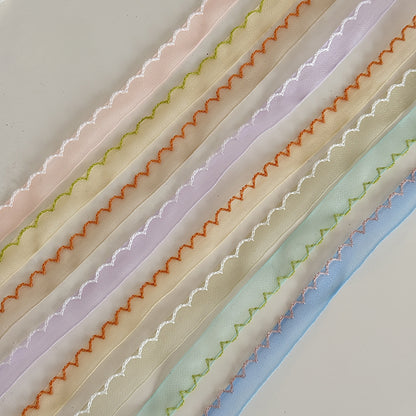 Wave-edge Sheer Ribbon (1cmx10Yd)
