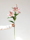 Load image into Gallery viewer, 3-Head Real-Touch Artificial Lily Spray (85cm)