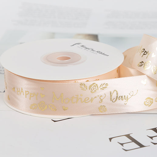 Happy Mother's Day Floral Ribbon (2.5cmx20Yd)