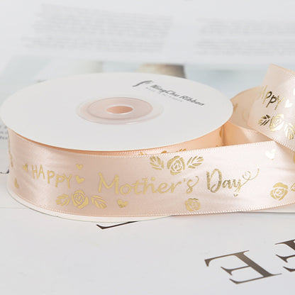 Happy Mother's Day Floral Ribbon (2.5cmx20Yd)