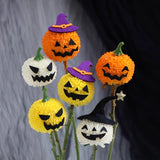 Load image into Gallery viewer, 5 Sets Spooky Pumpkin Floral DIY Kit for Halloween