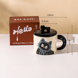 Load image into Gallery viewer, Cat Ceramic Coffee Mug with Lid