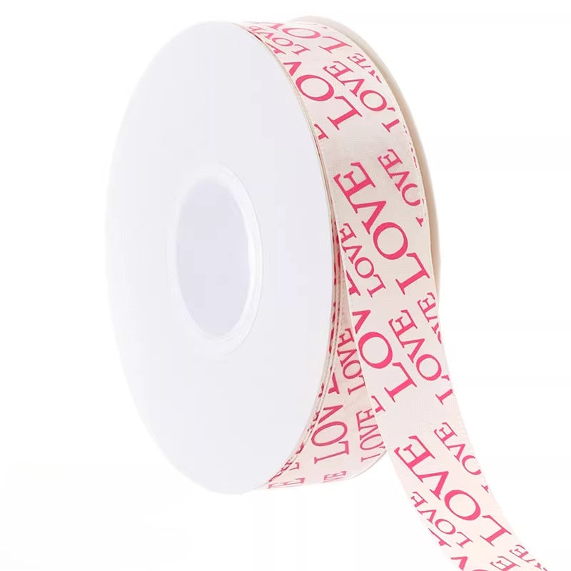 LOVE Hearts Valentine's Day Ribbon (2.5cmx40Yd)