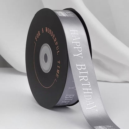 Happy Birthday Satin Ribbon (2.5cmx45Yd)