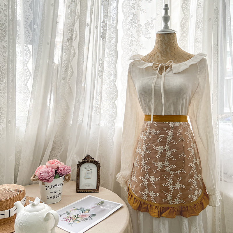 Vintage Lace Waist Apron for Women Floral Supplies Store Vintage Lace Waist Apron for Women Floral Supplies Store