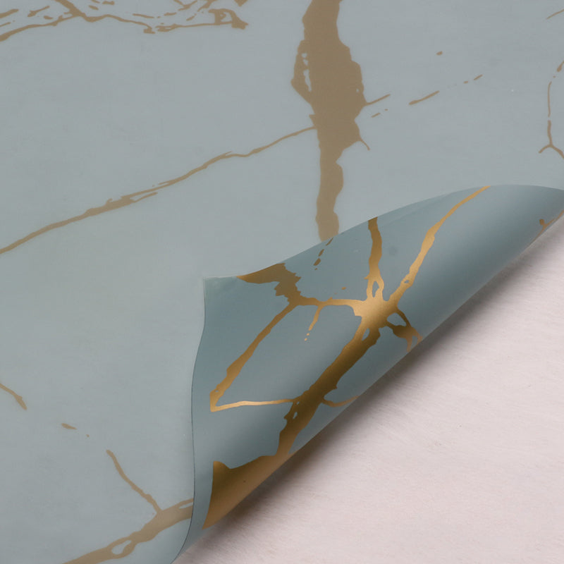 20 feuilles de cellophane marbré doré pour bouquets (57x57 cm)