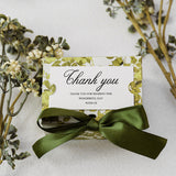 Load image into Gallery viewer, Green Floral Thank You Gift Box with Ribbon Pack 20