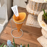 Load image into Gallery viewer, Ice Cream Cone Resin Floral Vase with Stand