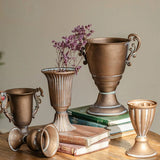 Load image into Gallery viewer, Rustic Antique Bronze Iron Urn Vase