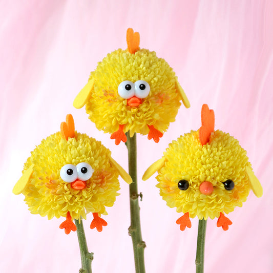 Cute Chick Ping Pong Mums DIY Kit (Set of 5)
