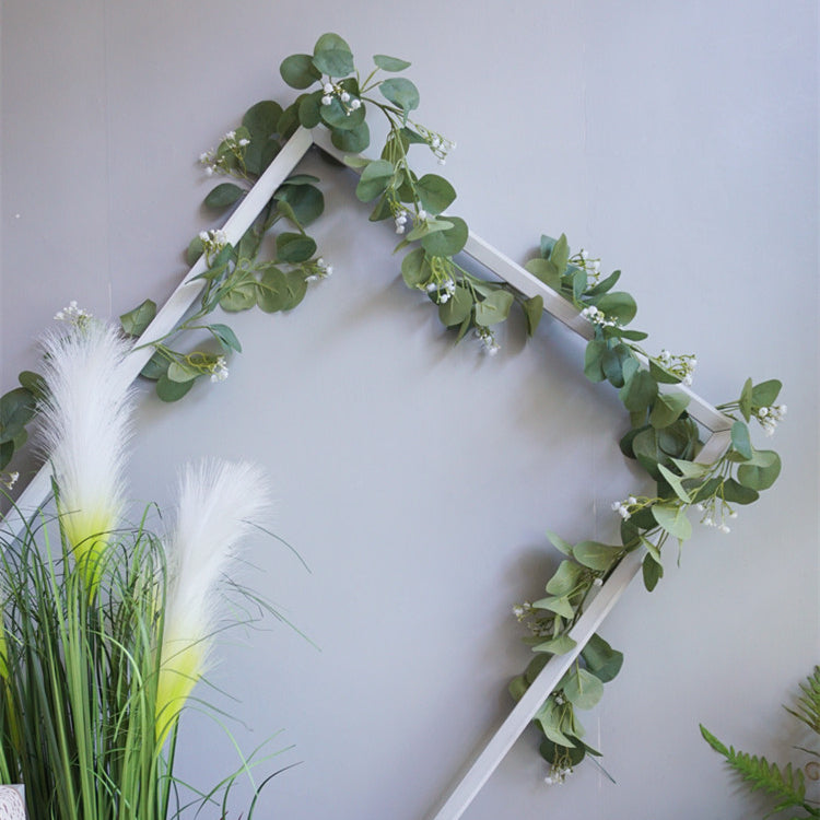 Artificial Eucalyptus Garland with Flowers (170cmL)