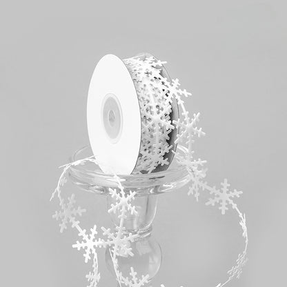 Christmas Snow Flake Trim Ribbon (25mmx10Yd)